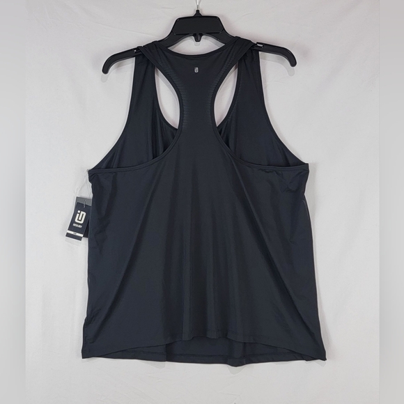 $20 ID Ideology Womens Plus Size Relaxed Textured Racerback Tank Top - Picture 3 of 6